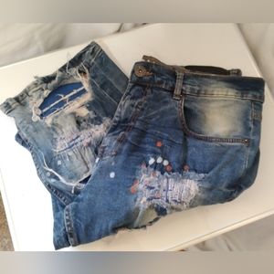 AHP(Another Hype Piece) Mens S-34 Denim Jean Shorts